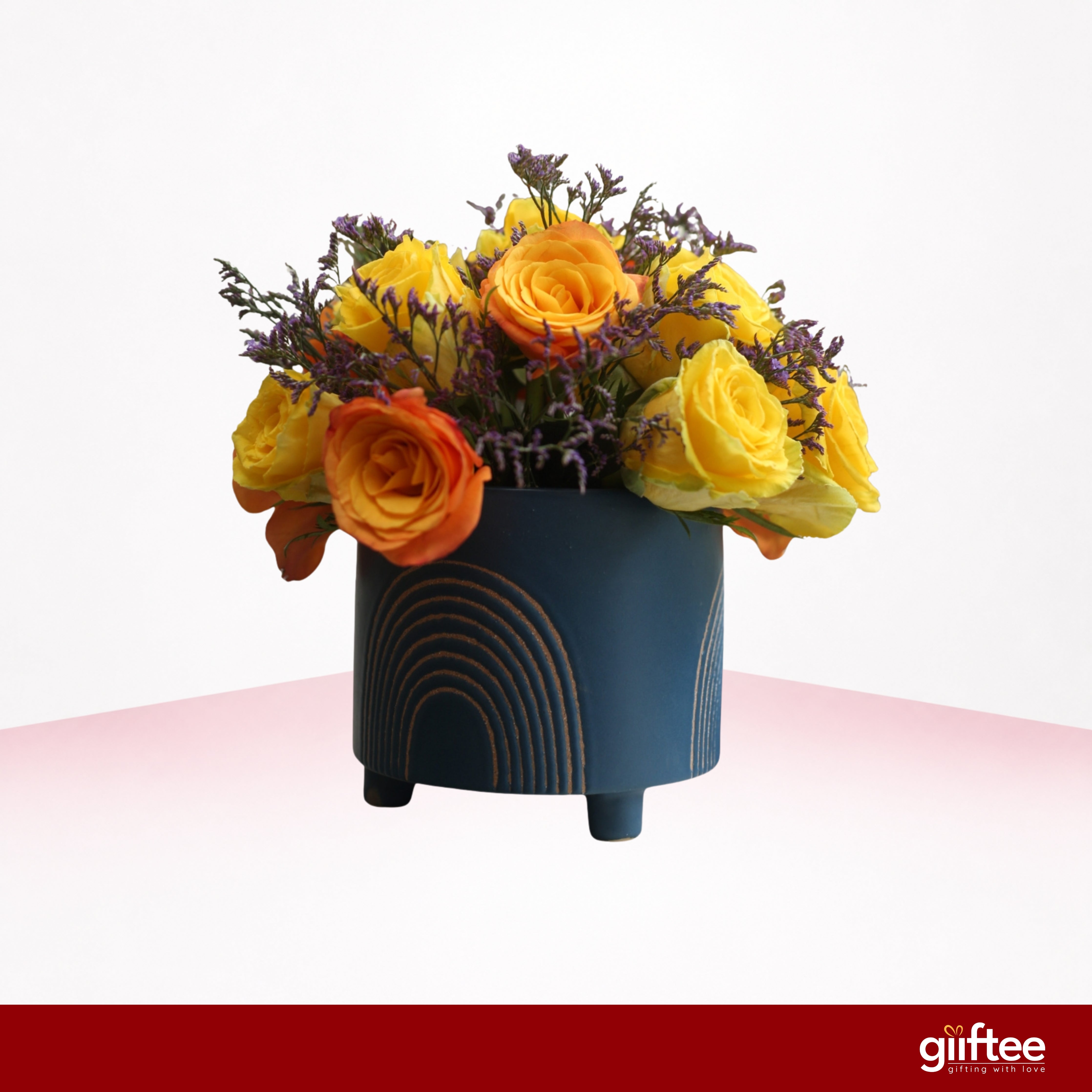 Golden Violet Vase