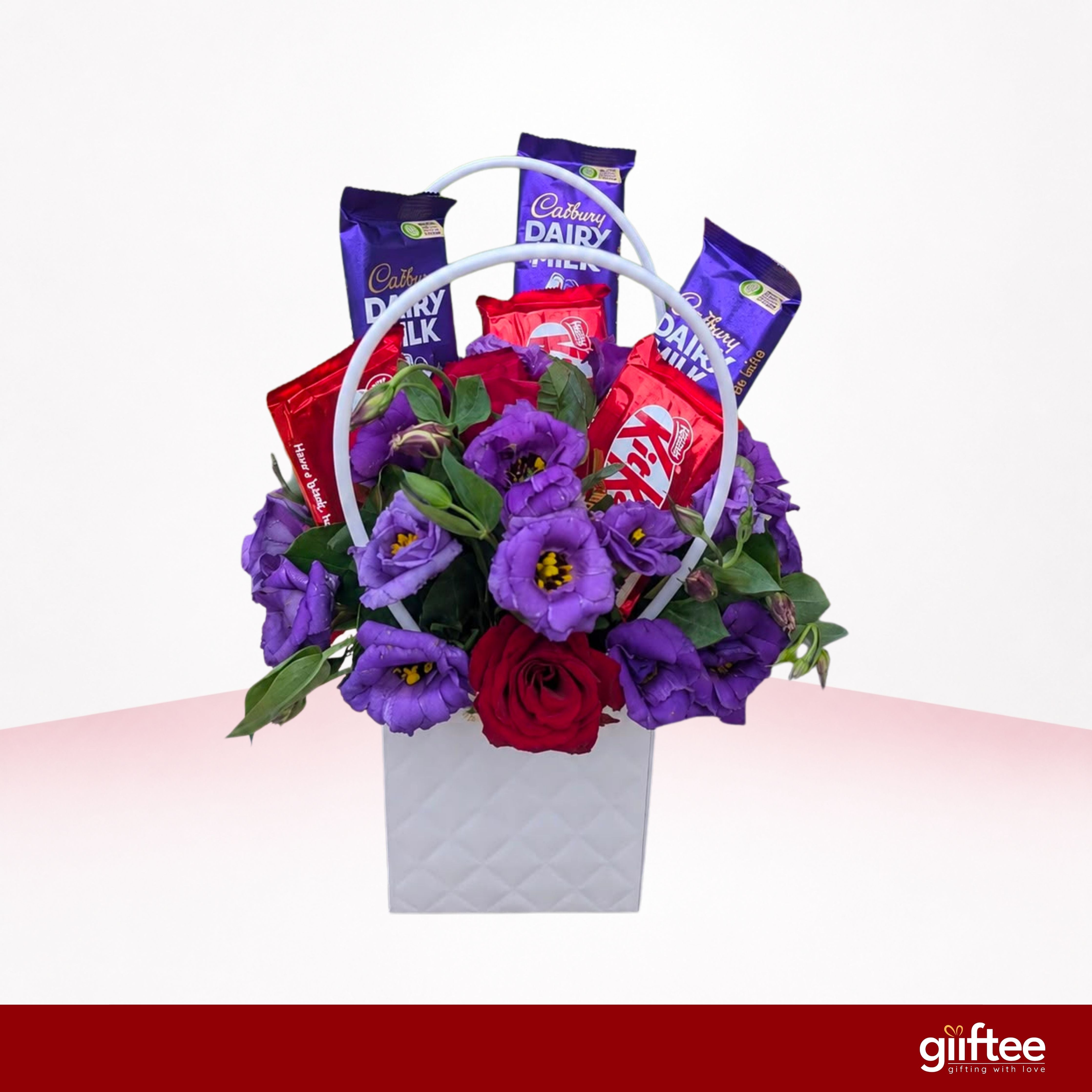 Lisianthus & Chocolate Delight
